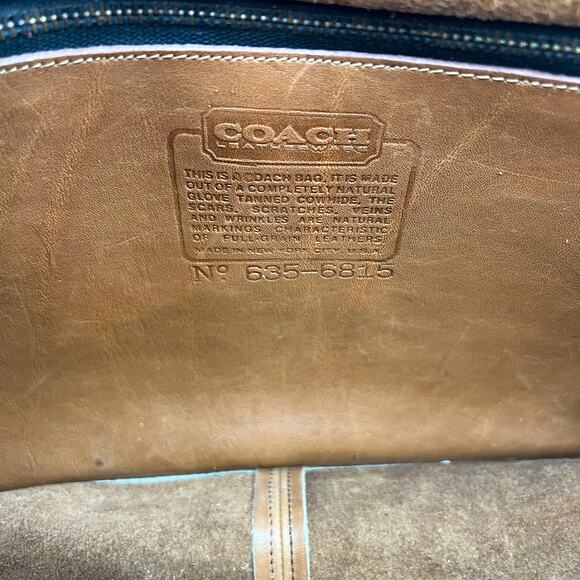 Coach Convertible Clutch 9635 British Tan Leather Shoulder Bag Handbag Purse - Picture 4 of 12